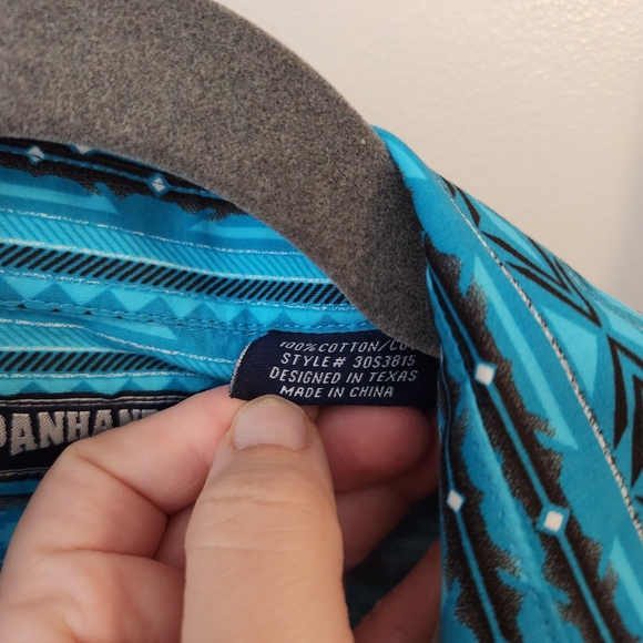 Panhandle Small pearl snap western long sleeve top - Picture 4 of 7